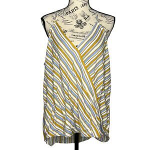Market & Spruce XL Mac Surplice Top - Stitch Fix Striped Faux Wrap Tank Blouse
